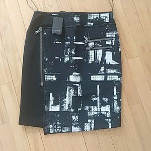 RARE Arthur galan nicki bonded skirt black white 6
